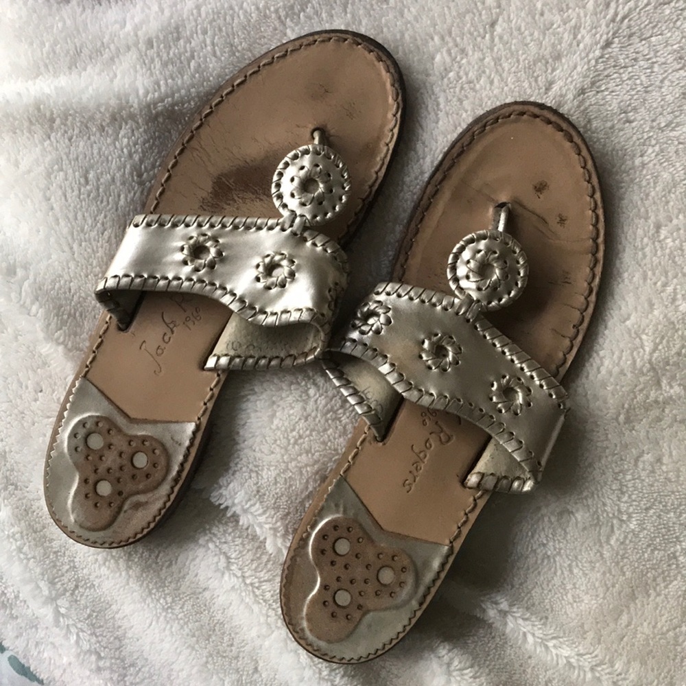 Jack Rogers sandals in platinum